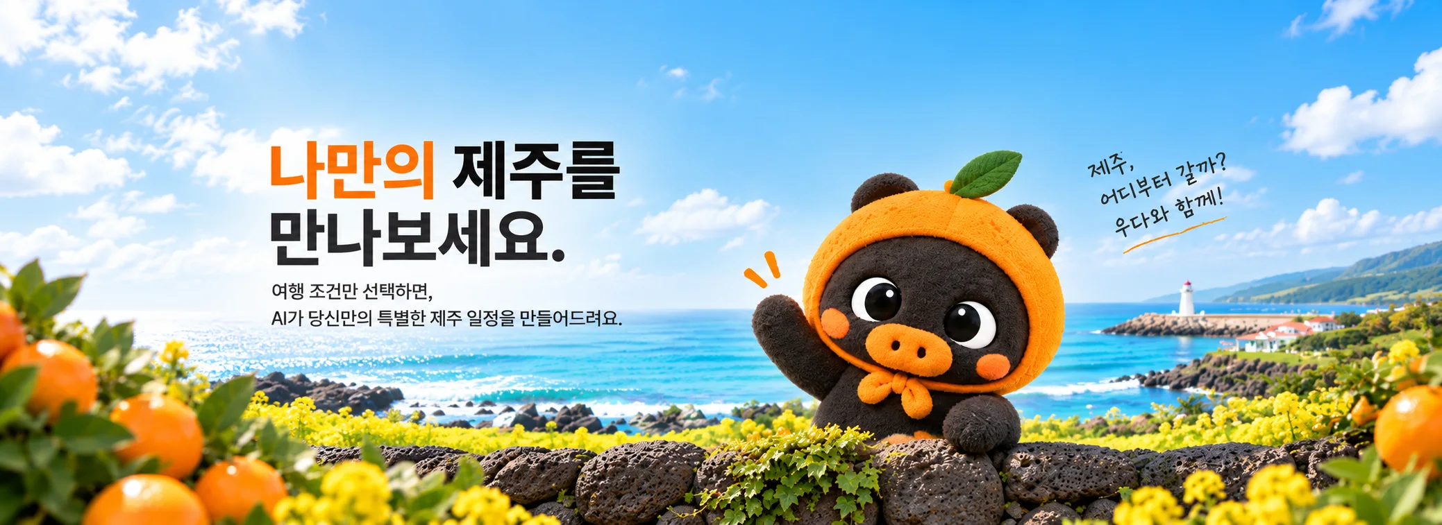 AI 제주여행플래너, 나만의 제주를 만나보세요.